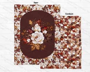 Woodland Autumn Floral Blanket Panel